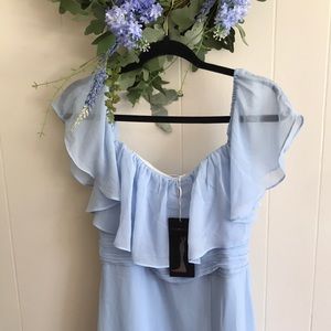 Ever Pretty Chiffon Light/Dusty Blue Dress